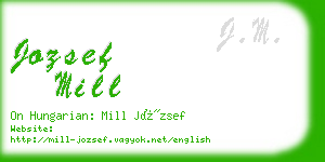 jozsef mill business card